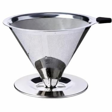 Imagem de Coador Filtro de Café 103 Reutilizável em Aço Inoxidável Sem Papel Sustentável Premium