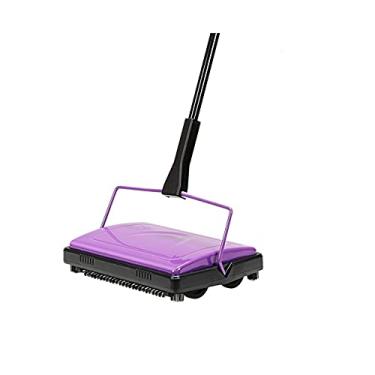 Imagem de Limpador de piso de carpete para tapetes de escritório doméstico tapetes de subpêlo tapetes de poeira restos de papel limpeza com escova (cor: preto) (roxo)