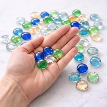 Imagem de Pedra Gema de Vidro Decorativa Coloridas (Tons Claros) 500g Para Vasos, Arranjos, Aquários, Terrários, Festas e Artesanato - Brucaro Prime