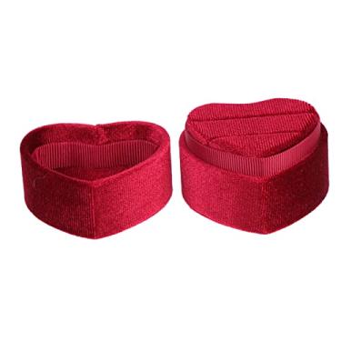 Imagem de Caixa de suporte de joias para cerimônia de casamento, caixas de presente de joias para brincos, caixa de anel de proposta, caixas em forma de coração, caixa de presente de joias, caixa de anel de