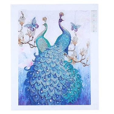 Imagem de Pintura de Diamante DIY 5D Pavão Kits Pinturas em Forma Especial Artes e Ofícios para Decoração Parede Quarto