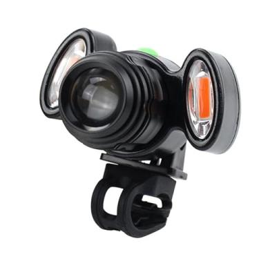 Imagem de Faróis de Bicicleta USB Recarregáveis LED Lanterna Multifuncional Ajustável Acessórios com 4 Modos Alto Brilho XML T6 IPX-6 Montável em Guidão e Capacete