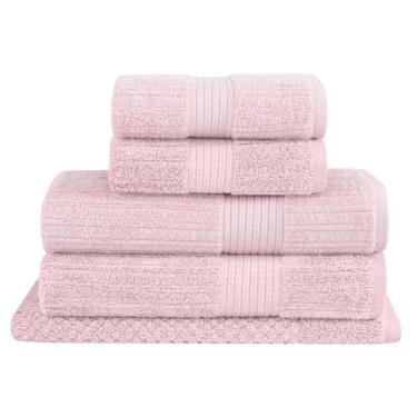 Imagem de Kit Jogo de Toalhas Buddemeyer 5 Peças Banhão Rosto e Piso Fio Pentead