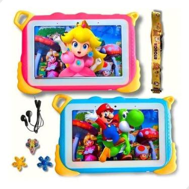 Imagem de Tablet Kids Infantil Atouch Menino Menina Smart Para Crianças Cor: Azul