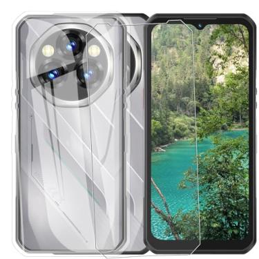 Imagem de NEOYUKL Capa para Oukitel WP62, 【6,60 polegadas】 Protetor de tela 【1 unidade】, capa de proteção contra choques à prova de choque transparente