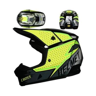 Imagem de Capacete Profissional Para Motocicleta Off-Road Para Ciclismo De Monta