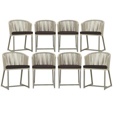 Imagem de 8 Cadeiras De Jantar área Noronha Fendi E9 Trama Original Rami