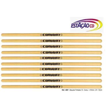 Imagem de 5 Pares Baquetas p/ Timbales 12mm Combat - Spanking 4087