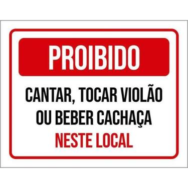 Imagem de Kit 5 Placa Acm De Cantar Tocar Violão Beber Cachaça 18X23 - Sinalizo
