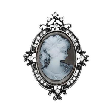 Imagem de Broches De Strass Estilo Vintage Com Design Vazado De Flor E Camafeu, 