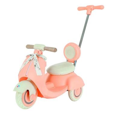 Imagem de Moto Rosa Elétrica 6V Infantil Scooter Retro Rosa Com Carregador 110/2