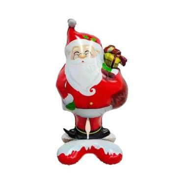 Imagem de Balão De Papel Metalizado Extra Grande Do Papai Noel Para Decoração De