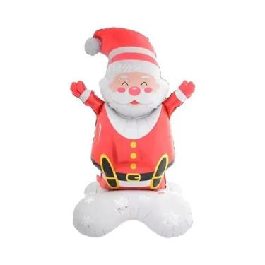 Imagem de Balão De Papel Metalizado Extra Grande Do Papai Noel Para Decoração De