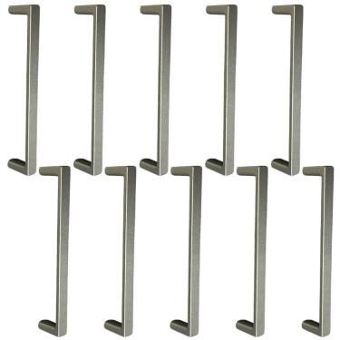Imagem de Kit 10 Puxadores para Móveis Alça Reta Oeiras 128mm Zamac Bronze Armários Gavetas Guarda-Roupas Torralba