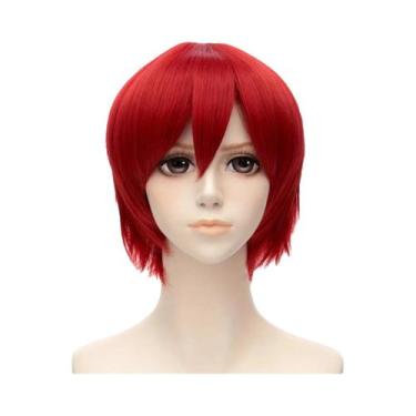 Imagem de Peruca Cosplay Rosa Curta Com Pontas Espetadas E Volumosas, Resistente