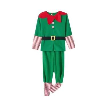 Imagem de Fantasia De Elfo Verde Para Meninas, Traje De Natal Para Crianças Com 