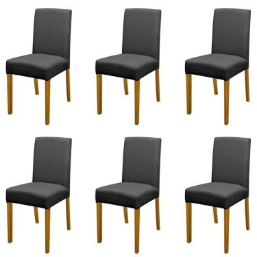 Imagem de Kit 6 Cadeiras de Jantar Estofadas Madeira Maciça Multimóveis CR15023