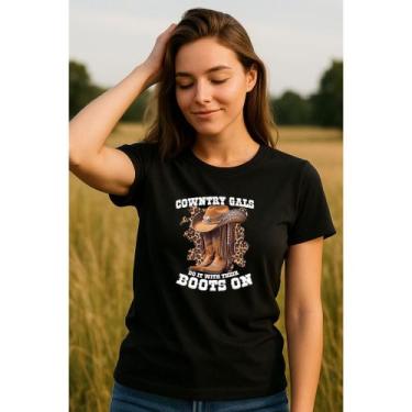 Imagem de Camiseta Feminina Country Gals linda Blusinha 100% Algodão Promoção En