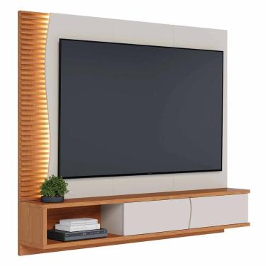Imagem de Painel Tv 65 Pol e Bancada Suspensa Sintra Off White/Freijó C05 - Mpozenato