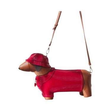 Imagem de Bolsa De Ombro De Couro Designer Para Mulheres Em Forma De Cachorro, B