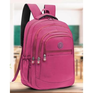 Imagem de Mochila Feminina Bolsa Escolar Faculdade Grande Com Espaço Para Notebo