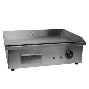 Imagem de Chapa Elétrica Profissional Inox 2600W 220v - Fast Máquinas