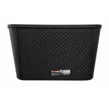 Imagem de Caixa Organizadora Rattan Preto N4 Plasnew