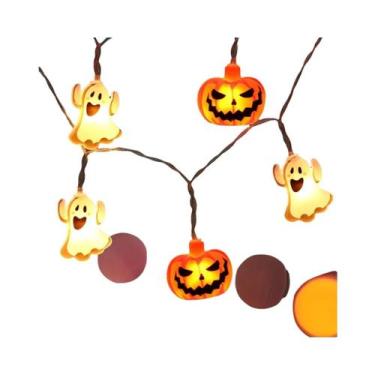 Imagem de Luzes De Cordão De Halloween 10/20 LED Abóbora Fantasma Camada Única A