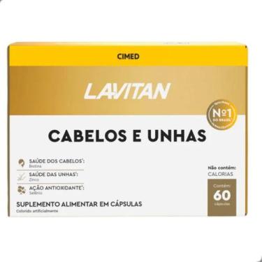 Imagem de Cabelos e Unhas Biotina Zinco Selenio 60 Capsulas Lavitan, Natural
