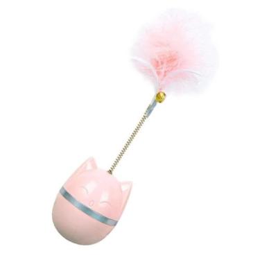 Imagem de Brinquedo João Bobo Gato Com Pena e Sino Cat Interativo - China, Rosa