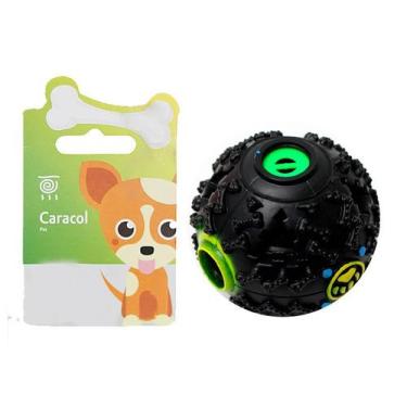 Imagem de Mordedor Pet Bola PVC Depoisto P/ Ração 12cm Sonoro Preto - RT