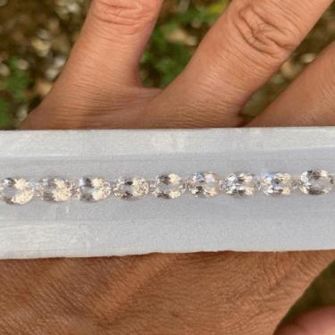Imagem de Morganita Riviera Oval 7x5mm 16,77ct 24pçs - SP GEMAS