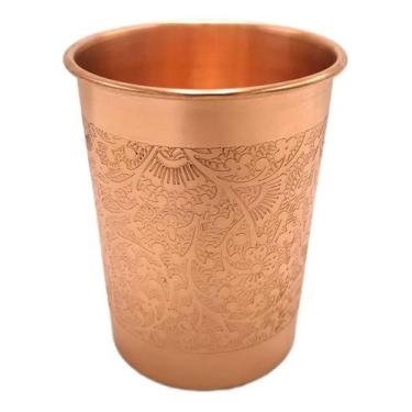 Imagem de Copo De Cobre Puro Ayurveda Tamra Jal Decorativo 300ml - SOULBM
