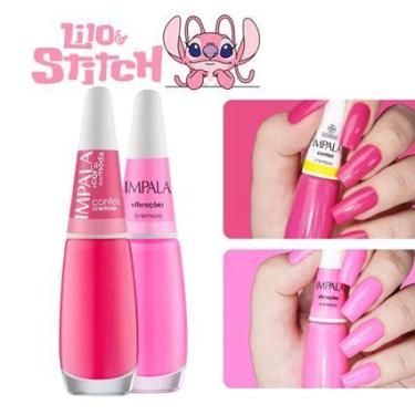 Imagem de Kit Esmalte Impala Tons Rosa Angel Stitch Cremoso, confeti+vibrações