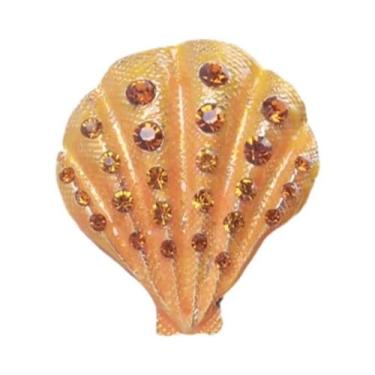 Imagem de Broche De Estrela-do-mar Esmaltado Unissex Feminino Com Pérola E Conch