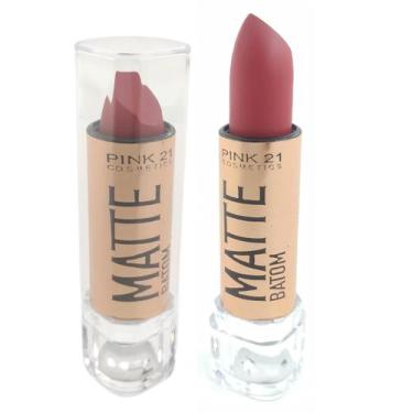 Imagem de Batom Matte Pink 21 Cosmetics, Cor 12