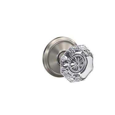 Imagem de Schlage Maçaneta de vidro sem torneamento personalizada FC172 ALX 619 ALD Alexandria com acabamento Alden, níquel acetinado