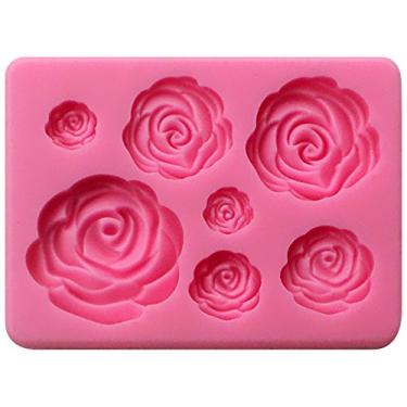 Imagem de FUNSHOWCASE Molde de silicone para doces com 7 cavidades para artesanato em açúcar, decoração de bolos, topo de cupcake, chocolate, fondant, joias, argila de polímero, sabonete, resina epóxi, projetos de artesanato