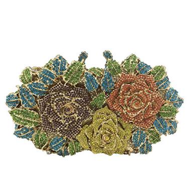 Imagem de Boutique De FGG Bolsas femininas deslumbrantes de festa formal com strass, bolsa clutch de cristal de casamento, mini, Multicolorido 23, Small