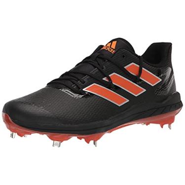 Imagem de adidas Tênis de beisebol masculino Adizero Afterburner 8, Preto/Team Orange/Silver Metallic, 6.5