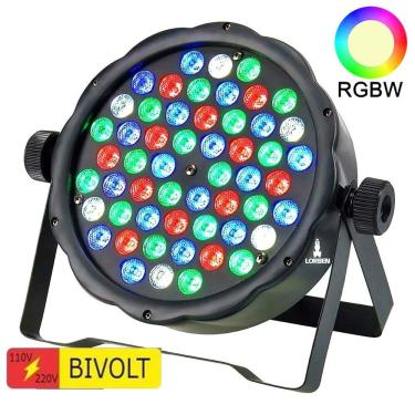 Imagem de Canhão Iluminação Par 64 com 54 Led 3W RGBW Cooler Lorben