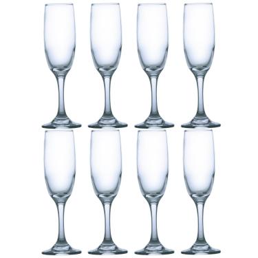 Imagem de Jogo de Taças Rioja Champagne 177ml de Vidro Luxo - 8Un