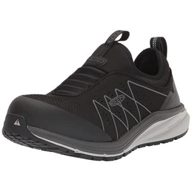 Imagem de KEEN Utility Men's Vista Energy Shift Low Composite Toe Slip On Industrial Work Sneakers, Vapor/Black, 8