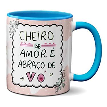 Imagem de Caneca Dia Dos Avós Cheiro De Amor e Abraço Do Vó (Azul)