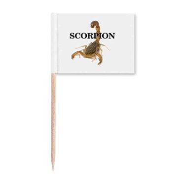 Imagem de Marcadores de palito de dente de rotina natural de insetos Scorpion Topper Decoração de festa