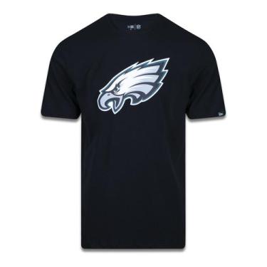 Imagem de Camiseta Plus Size Philadelphia Eagles Nfl Preto Mescla Cinza New Era