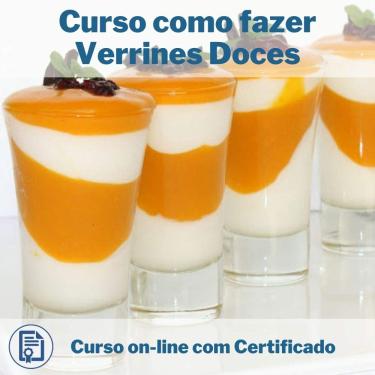 Imagem de Curso Online em videoaula de como fazer Verrines Doces com Certificado + 2 brindes