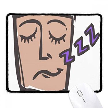 Imagem de Mousepad Sleep Abstract Face Sketch Happy Tapete de borracha para jogos