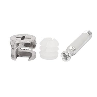 Imagem de Flyshop – Conector de armário para móveis #261 Acessórios de trava de came, 6,1 mm de diâmetro e 40 mm de comprimento, porcas de abertura de cavilhos, 10 conjuntos
