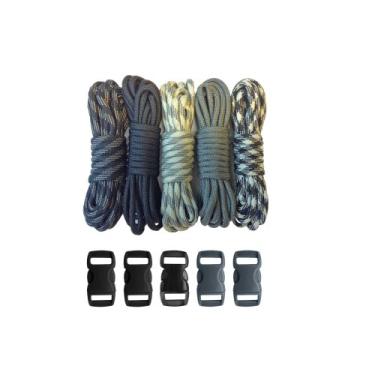 Imagem de Paracord Planet Kit de artesanato de 250 kg tipo III Paracord com fivelas para pulseiras da amizade e iniciantes em artesanato (Batman)